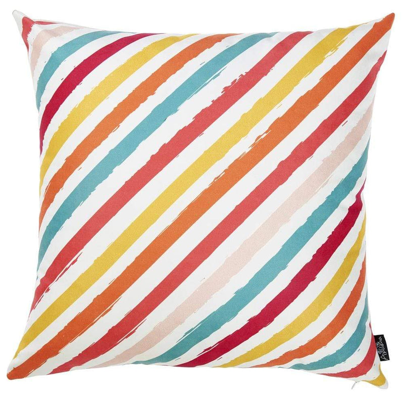 Pillows 18x18Pillow Covers - 18"x 18" Tropical Diagonal Printed Decorative Throw Pillow Cover HomeRoots