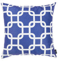 Pillows 18x18Pillow Covers - 18"x18"Blue Nautica Lattice Decorative Throw Pillow Cover Printed HomeRoots