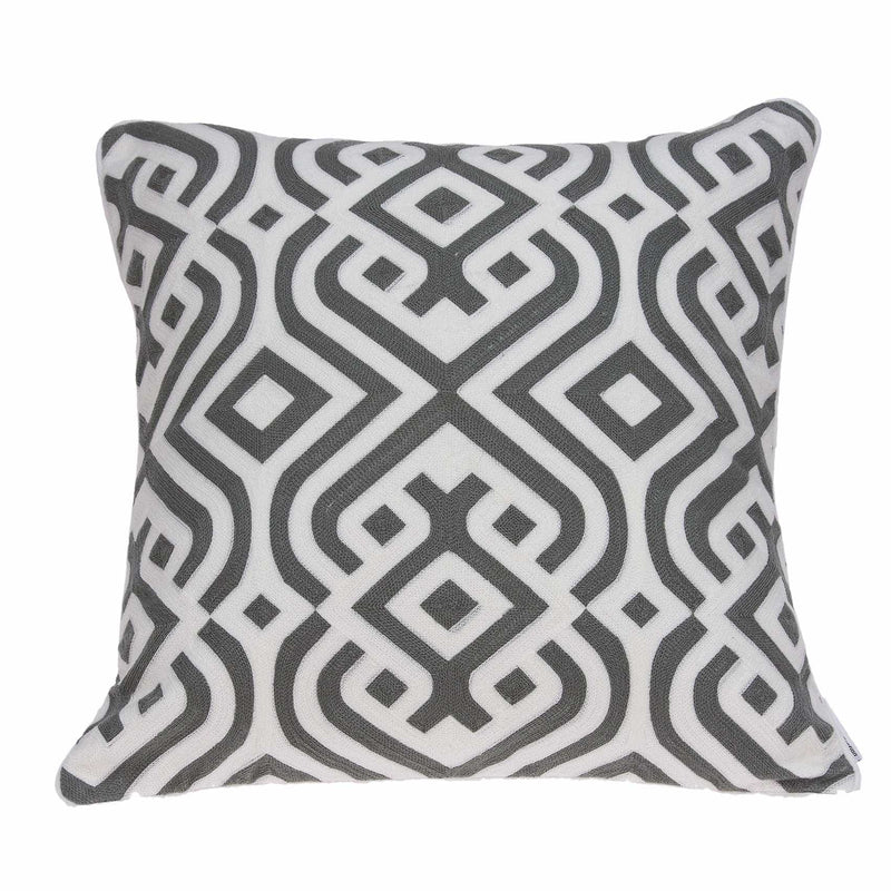 Pillows 20x20 Pillow Covers - 20" x 7" x 20" Gray and White Accent Pillow Cover With Poly Insert HomeRoots