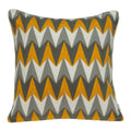 Pillows 20x20 Pillow Covers - 20" x 7" x 20" Transitional Gray and Orange Cotton Pillow Cover With Poly Insert HomeRoots
