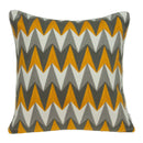 Pillows 20x20 Pillow Covers - 20" x 7" x 20" Transitional Gray and Orange Cotton Pillow Cover With Poly Insert HomeRoots
