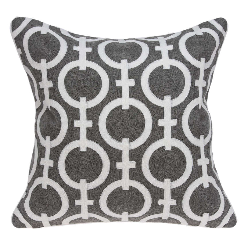 Pillows 20x20 Pillow Covers - 20" x 7" x 20" Transitional Gray and White Accent Pillow Cover With Poly Insert HomeRoots