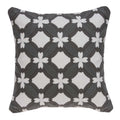 Pillows 20x20 Pillow Covers - 20" x 7" x 20" Transitional Gray and White Pillow Cover With Poly Insert HomeRoots