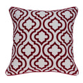 Pillows 20x20 Pillow Covers - 20" x 7" x 20" Transitional Red and White Accent Pillow Cover With Poly Insert HomeRoots