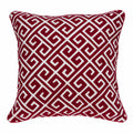Pillows 20x20 Pillow Covers - 20" x 7" x 20" Transitional Red and White Cotton Pillow Cover With Poly Insert HomeRoots