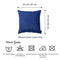 Pillows 20x20 Pillow Covers - 20"x20" Blue Honey Sapphire Decorative Throw Pillow Cover (2 pcs in set) HomeRoots