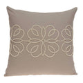 Pillows 20x20 Pillow Insert - 20" x 7" x 20" Cool Transitional Tan Cotton Accent Pillow Cover With Down Insert HomeRoots