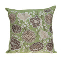 Pillows 20x20 Pillow Insert - 20" x 7" x 20" Cool Tropical Green Pillow Cover With Down Insert HomeRoots