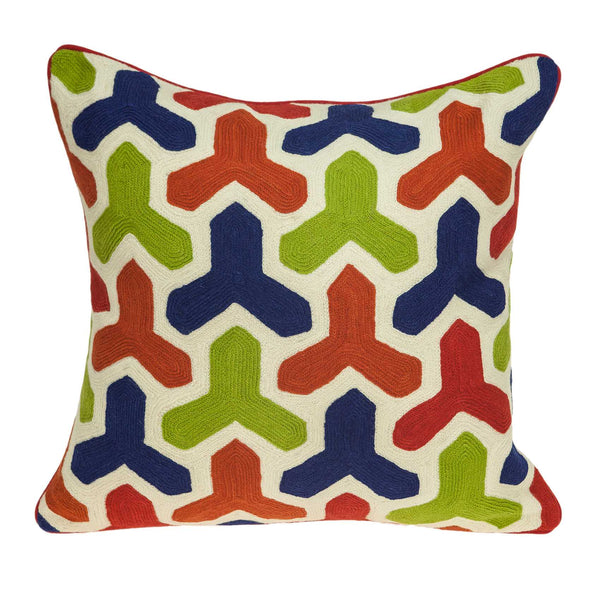Pillows 20x20 Pillow Insert - 20" x 7" x 20" Handmade Multicolored Pillow Cover With Down Insert HomeRoots