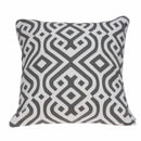 Pillows 20x20 Pillow Insert - 20" x 7" x 20" Traditional Gray and White Cotton Pillow Cover With Down Insert HomeRoots