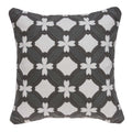 Pillows 20x20 Pillow Insert - 20" x 7" x 20" Transitional Gray and White Pillow Cover With Down Insert HomeRoots