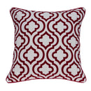 Pillows 20x20 Pillow Insert - 20" x 7" x 20" Transitional Red and White Accent Pillow Cover With Down Insert HomeRoots