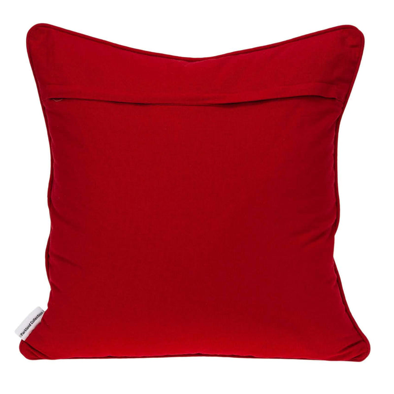 Pillows 20x20 Pillow Insert - 20" x 7" x 20" Transitional Red and White Pillow Cover With Down Insert HomeRoots