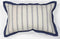 Pillows Accent Pillows - 12" x 20" Cotton Ivory/Blue Pillow HomeRoots