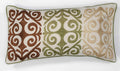Pillows Accent Pillows - 12" x 20" Cotton Ivory/Multicolor Pillow HomeRoots
