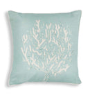 Pillows Accent Pillows - 18" x 18" Cotton Aqua Pillow HomeRoots