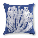 Pillows Accent Pillows - 18" x 18" Cotton Blue/Silver Pillow HomeRoots