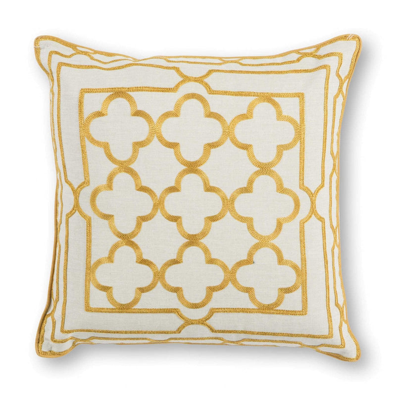 Pillows Accent Pillows - 18" x 18" Cotton Gold Pillow HomeRoots