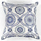 Pillows Accent Pillows 18" x 18" Cotton Ivory/Blue Pillow 3358 HomeRoots