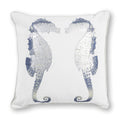 Pillows Accent Pillows - 18" x 18" Cotton Silver Pillow HomeRoots