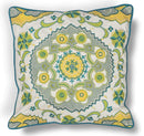 Pillows Accent Pillows - 18" x 18" Polyester Blue-Green Pillow HomeRoots