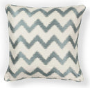 Pillows Accent Pillows - 18" x 18" Polyester Ivory/Lt.Blue Pillow HomeRoots