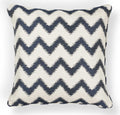 Pillows Accent Pillows - 18" x 18" Polyester Ivory/Navy Pillow HomeRoots