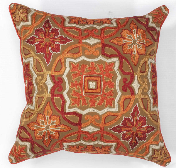 Pillows Accent Pillows - 18" x 18" Polyester Mocha Pillow HomeRoots