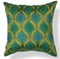 Pillows Accent Pillows - 18" x 18" Polyester Teal/Green Pillow HomeRoots