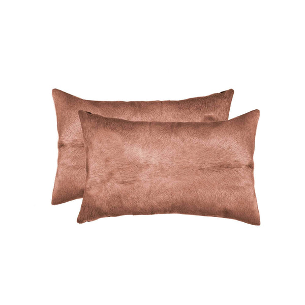 Pillows Best Pillow - 12" x 20" x 5" Brown, Cowhide - Pillow 2-Pack HomeRoots