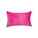 Pillows Best Pillow - 12" x 20" x 5" Fuchsia Cowhide - Pillow HomeRoots