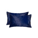 Pillows Best Pillow - 12" x 20" x 5" Navy, Cowhide - Pillow 2-Pack HomeRoots