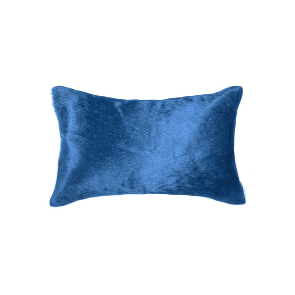 Pillows Best Pillow - 12" x 20" x 5" Sky Blue Cowhide - Pillow HomeRoots