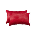 Pillows Best Pillow - 12" x 20" x 5" Wine, Cowhide - Pillow 2-Pack HomeRoots