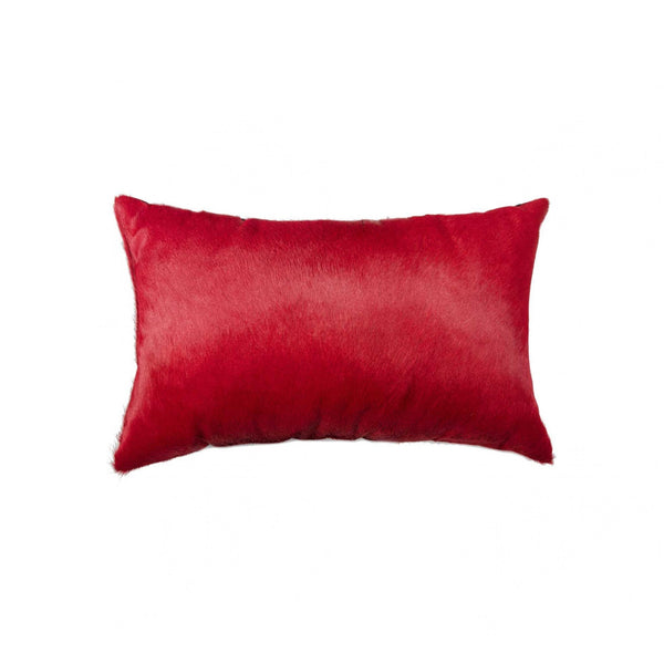 Pillows Best Pillow - 12" x 20" x 5" Wine Cowhide - Pillow HomeRoots