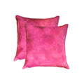 Pillows Best Pillow - 18" x 18" x 5" Fuchsia, Cowhide - Pillow 2 Pack HomeRoots