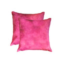 Pillows Best Pillow - 18" x 18" x 5" Fuchsia, Cowhide - Pillow 2 Pack HomeRoots