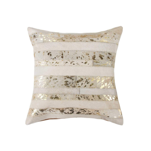 Pillows Best Pillow - 18" x 18" x 5" Natural And Gold - Pillow HomeRoots