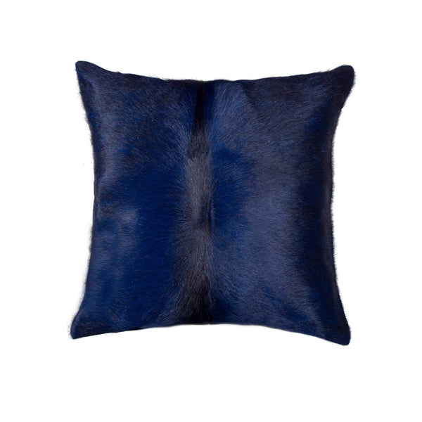 Pillows Best Pillow - 18" x 18" x 5" Navy Cowhide - Pillow HomeRoots