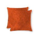 Pillows Best Pillow - 18" x 18" x 5" Orange Cowhide - Pillow 2-Pack HomeRoots