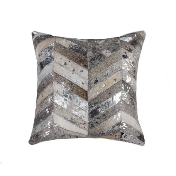 Pillows Best Pillow - 18" x 18" x 5" Silver - Pillow HomeRoots