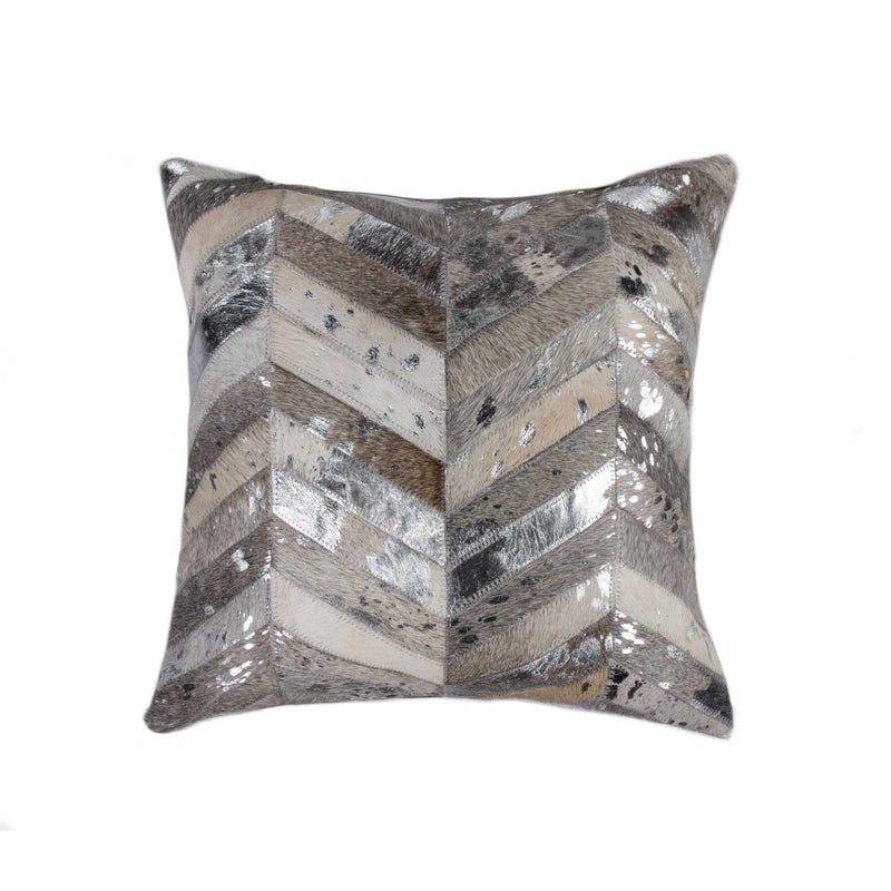 Pillows Best Pillow - 18" x 18" x 5" Silver - Pillow HomeRoots