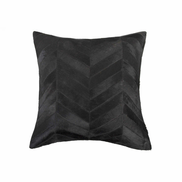 Pillows Black Pillows - 18" x 18" x 5" Black And Natural - Pillow HomeRoots