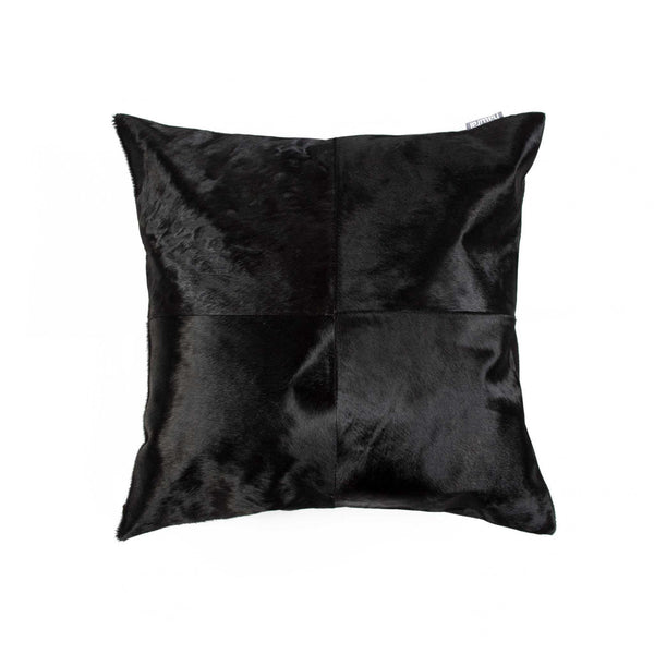 Pillows Black Pillows - 18" x 18" x 5" Black Quattro - Pillow HomeRoots