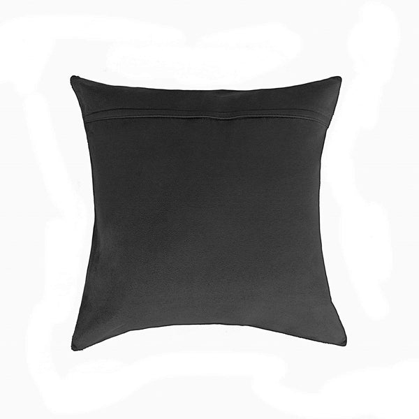 Pillows Black Pillows - 18" x 18" x 5" Salt And Pepper Black And White Cowhide - Pillow HomeRoots
