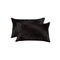 Pillows Black Throw Pillows - 12" x 20" x 5" Black, Cowhide - Pillow 2-Pack HomeRoots