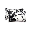 Pillows Black Throw Pillows - 12" x 20" x 5" Sugarland Black & White, Faux - Pillow 2-Pack HomeRoots