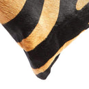 Pillows Black Throw Pillows - 12" x 20" x 5" Zebra Black On Tan Cowhide - Pillow HomeRoots