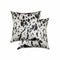 Pillows Black Throw Pillows - 16"X16" Salt And Pepper, Black And White, Cowhide - Pillow 2-Pack HomeRoots