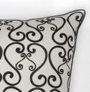 Pillows Black Throw Pillows - 18" x 18" Cotton White/Black Pillow HomeRoots